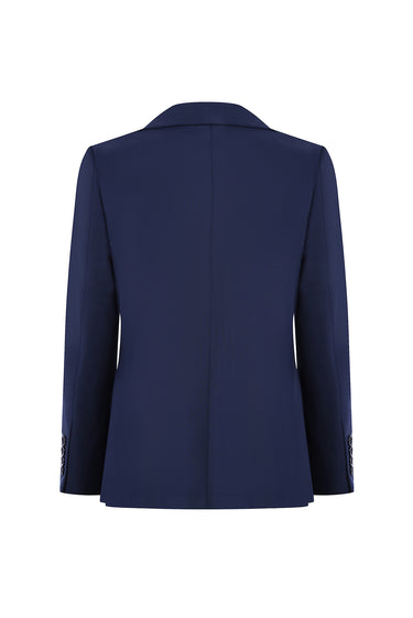 Koyu Lacivert 6 Drop Regular Fit Standart Kesim Yünlü Takım Elbise