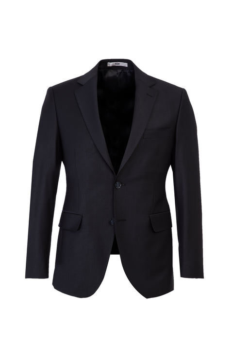 Siyah 6 Drop Regular Fit Standart Kesim Yünlü Takım Elbise