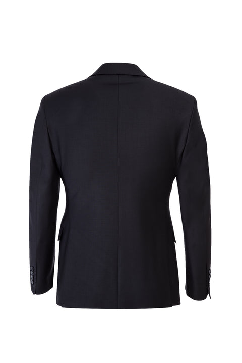 Siyah 7 Drop Slim Fit Dar Kesim Yünlü Takım Elbise