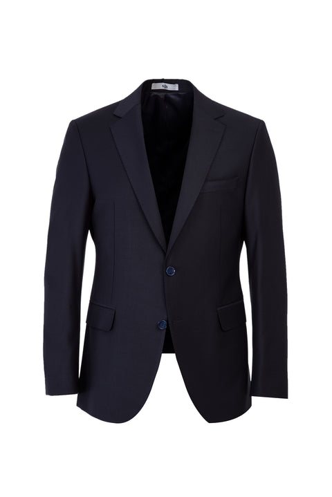 Siyah Lacivert 4 Drop Relaxed Fit Rahat Kesim Yünlü Takım Elbise