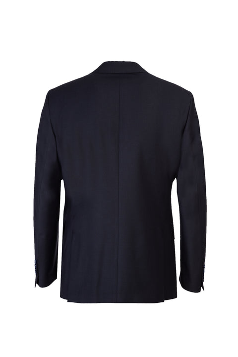 Siyah Lacivert 4 Drop Relaxed Fit Rahat Kesim Yünlü Takım Elbise