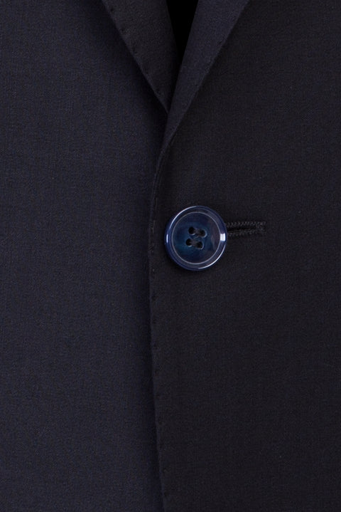 Siyah Lacivert 4 Drop Relaxed Fit Rahat Kesim Yünlü Takım Elbise