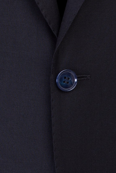 Siyah Lacivert Regular Fit Yünlü Klasik Takım Elbise