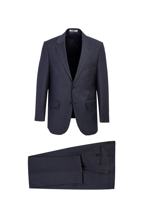 Koyu Füme 4 Drop Relaxed Fit Rahat Kesim Yünlü Takım Elbise