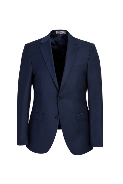 Koyu Lacivert 7 Drop Slim Fit Dar Kesim Yünlü Takım Elbise