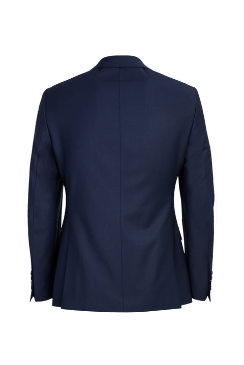 Koyu Lacivert 7 Drop Slim Fit Dar Kesim Yünlü Takım Elbise