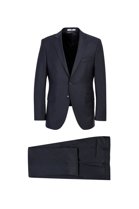 Koyu Füme 4 Drop Relaxed Fit Rahat Kesim Yünlü Takım Elbise