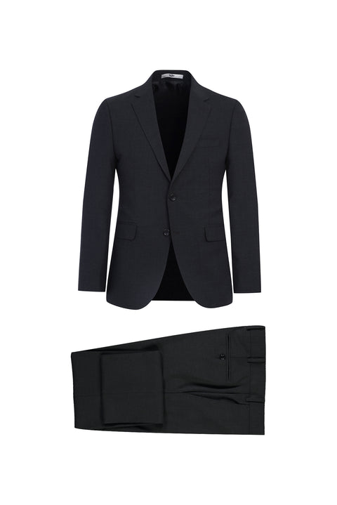 Açık Antrasit 7 Drop Slim Fit Dar Kesim Yünlü Takım Elbise