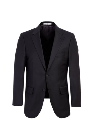  Siyah 4 Drop Relaxed Fit Rahat Kesim Yünlü Takım Elbise