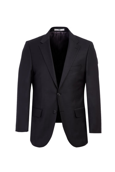 Siyah Slim Fit Dar Kesim Yünlü Takım Elbise