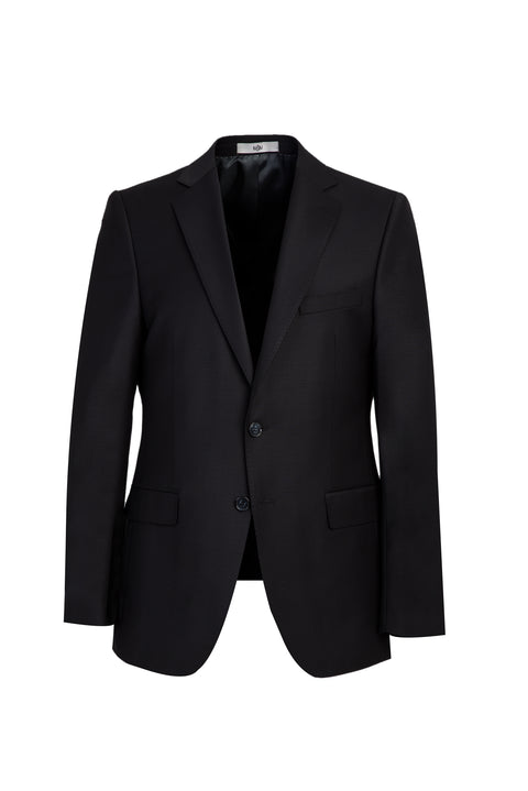 Siyah 6 Drop Regular Fit Standart Kesim Yünlü Takım Elbise