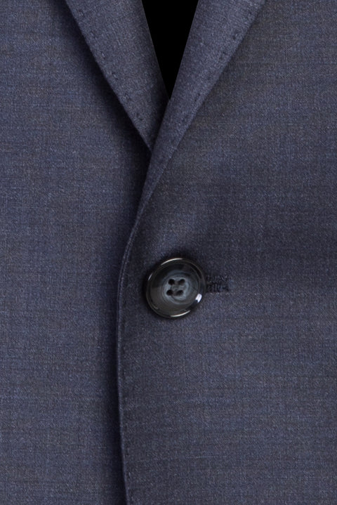 Açık Antrasit 7 Drop Slim Fit Dar Kesim Yünlü Takım Elbise