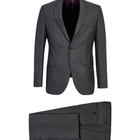 Koyu Füme Slim Fit Dar Kesim Takım Elbise