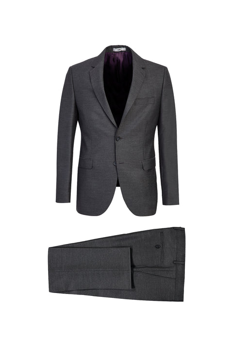 Koyu Füme 7 Drop Slim Fit Dar Kesim Takım Elbise