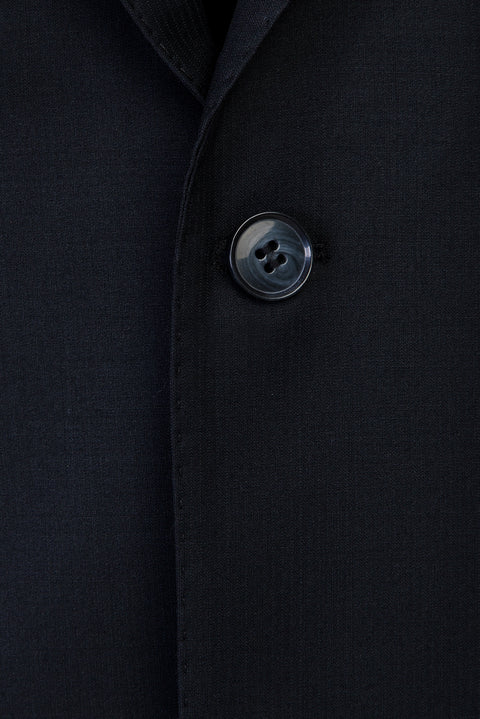 Siyah 6 Drop Regular Fit Standart Kesim Yünlü Takım Elbise