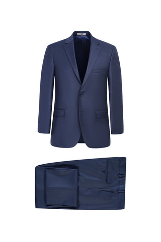  Orta Petrol 4 Drop Relaxed Fit Rahat Kesim Desenli Takım Elbise