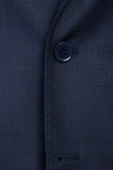 Orta Petrol Klasik Desenli Takım Elbise