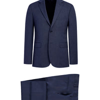 Orta Lacivert Regular Fit Klasik Desenli Takım Elbise