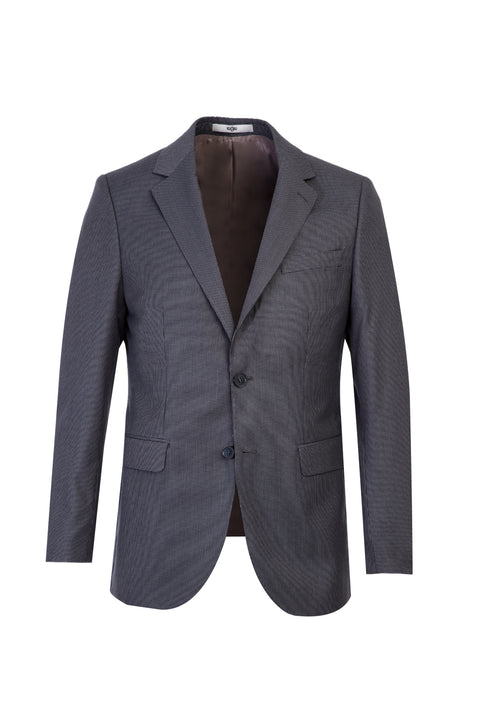 Orta Gri 6 Drop Regular Fit Standart Kesim Kuşgözü Takım Elbise