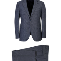 Açık Gri Slim Fit Dar Kesim Klasik Kuşgözü Takım Elbise