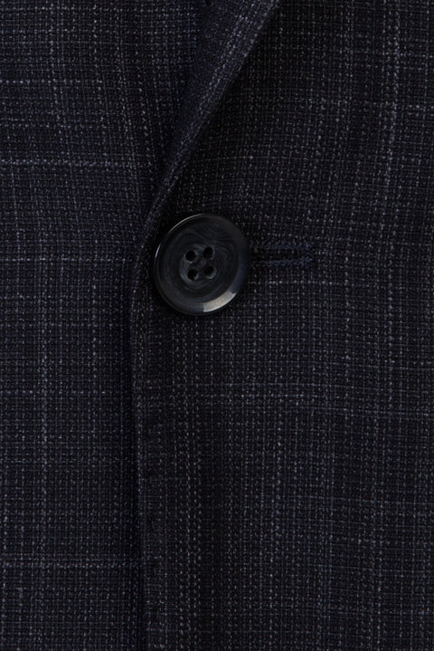 Dark Gray 7 Drop Slim Fit Patterned Suit