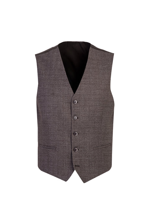 Orta Kahve 6 Drop Regular Fit Standart Kesim Antibakteriyel Kombinli Kareli Takım Elbise