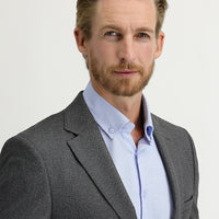 Orta Gri Slim Fit Dar Kesim Klasik Desenli Ceket