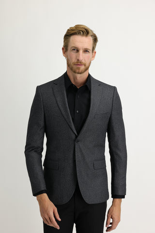  Orta Füme 7 Drop Slim Fit Dar Kesim Klasik Desenli Ceket