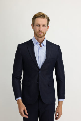  Açık Lacivert 7 Drop Slim Fit Dar Kesim Desenli Ceket