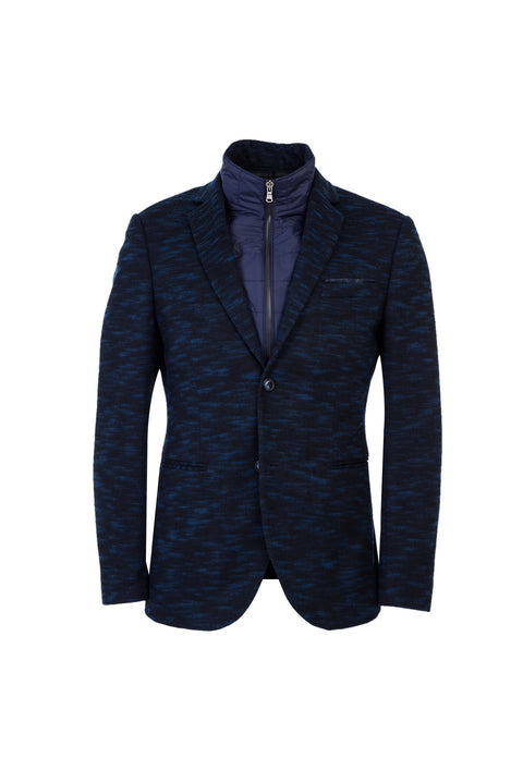 Koyu Lacivert 6 Drop Regular Fit Standart Kesim Dik Yaka Ceket