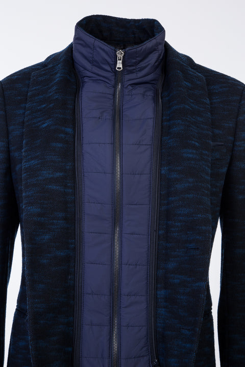 Koyu Lacivert 6 Drop Regular Fit Standart Kesim Dik Yaka Ceket