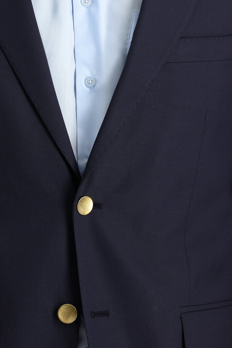 Koyu Lacivert 7 Drop Slim Fit Dar Kesim AK BLAZER CEKET