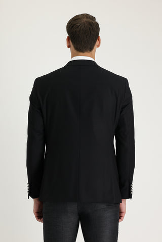  Siyah 6 Drop Regular Fit Standart Kesim Blazer Ceket