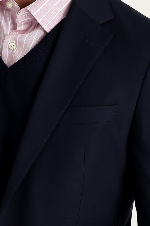 Koyu Lacivert 7 Drop Slim Fit Dar Kesim Blazer Ceket