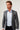 Orta Gri Slim Fit Dar Kesim Balık Sırtı Ceket