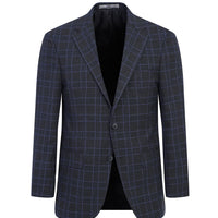 Orta Füme Relaxed Fit Rahat Kesim Ekose Ceket