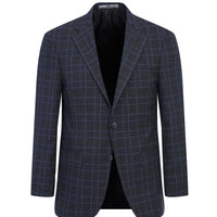 Orta Füme 4 Drop Relaxed Fit Rahat Kesim Ekose Ceket