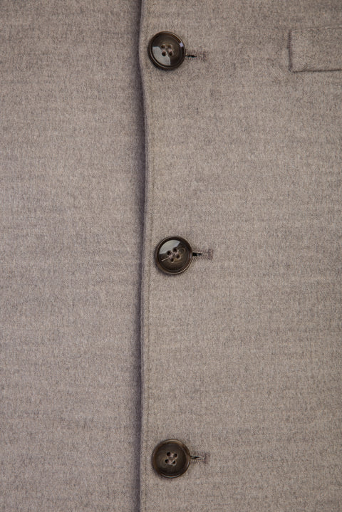 Orta Gri 7 Drop Slim Fit Dar Kesim KNVY 5 DÜĞME DİK YK CEKET