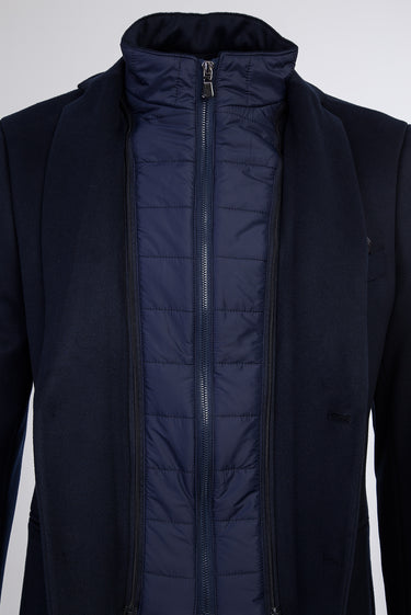 Koyu Lacivert Relaxed Fit Rahat Kesim Dik Yaka Ceket