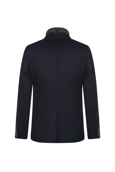 Açık Petrol Slim Fit Dar Kesim Dik Yaka Ceket