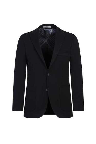 Siyah Regular Fit Kuşgözü Ceket