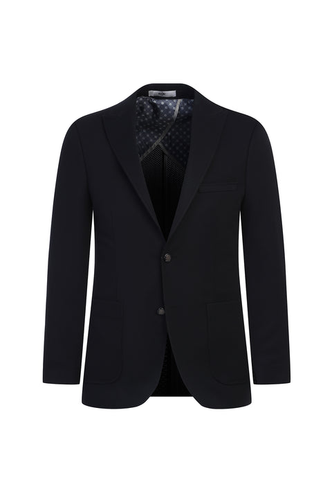 Siyah 6 Drop Regular Fit Standart Kesim Kuşgözü Ceket