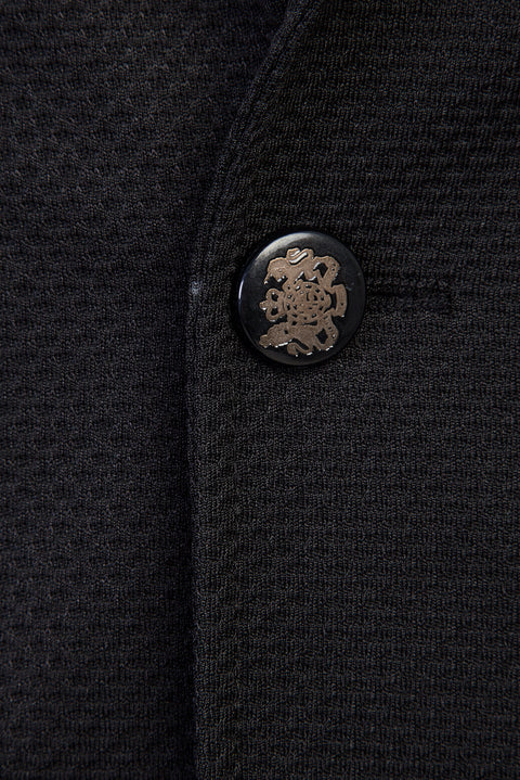 Black 4 Drop Relaxed Fit Classic Eyelet Jacket
