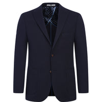 Dark Navy 6 Drop Regular Fit Standard Cut Eyelet Jacket