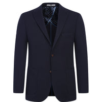 Koyu Lacivert Klasik Kuşgözü Ceket