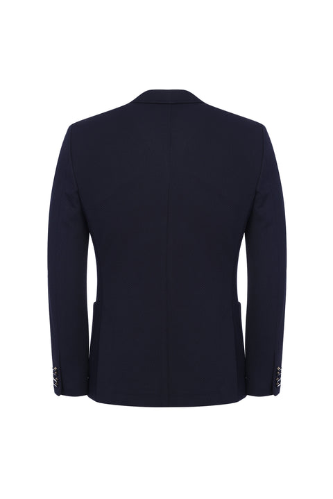 Dark Navy 4-Drop Relaxed Fit Classic Eyelet Jacket