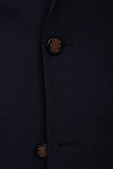 Koyu Lacivert Klasik Kuşgözü Ceket