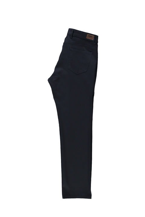 Dark Navy Relaxed Fit Stretch Canvas / Chino Trousers