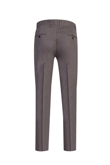 Orta Gri Slim Fit Dar Kesim Likralı Kanvas / Chino Pantolon