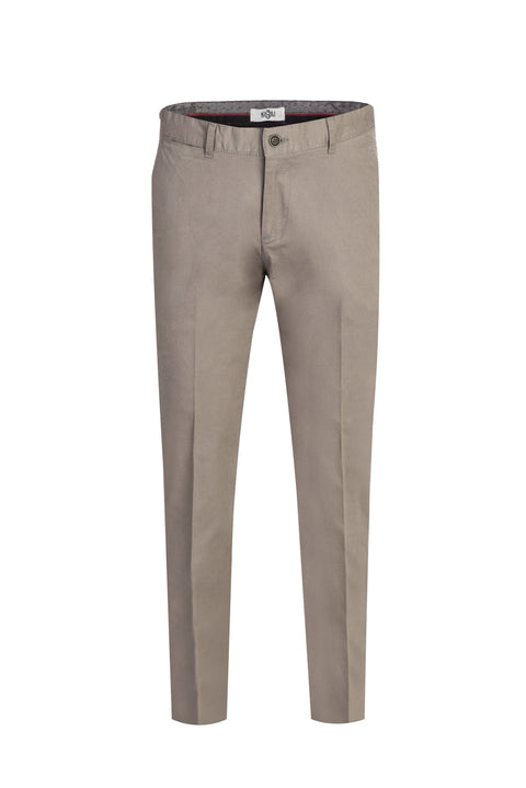Medium Khaki Slim Fit Stretch Canvas / Chino Trousers